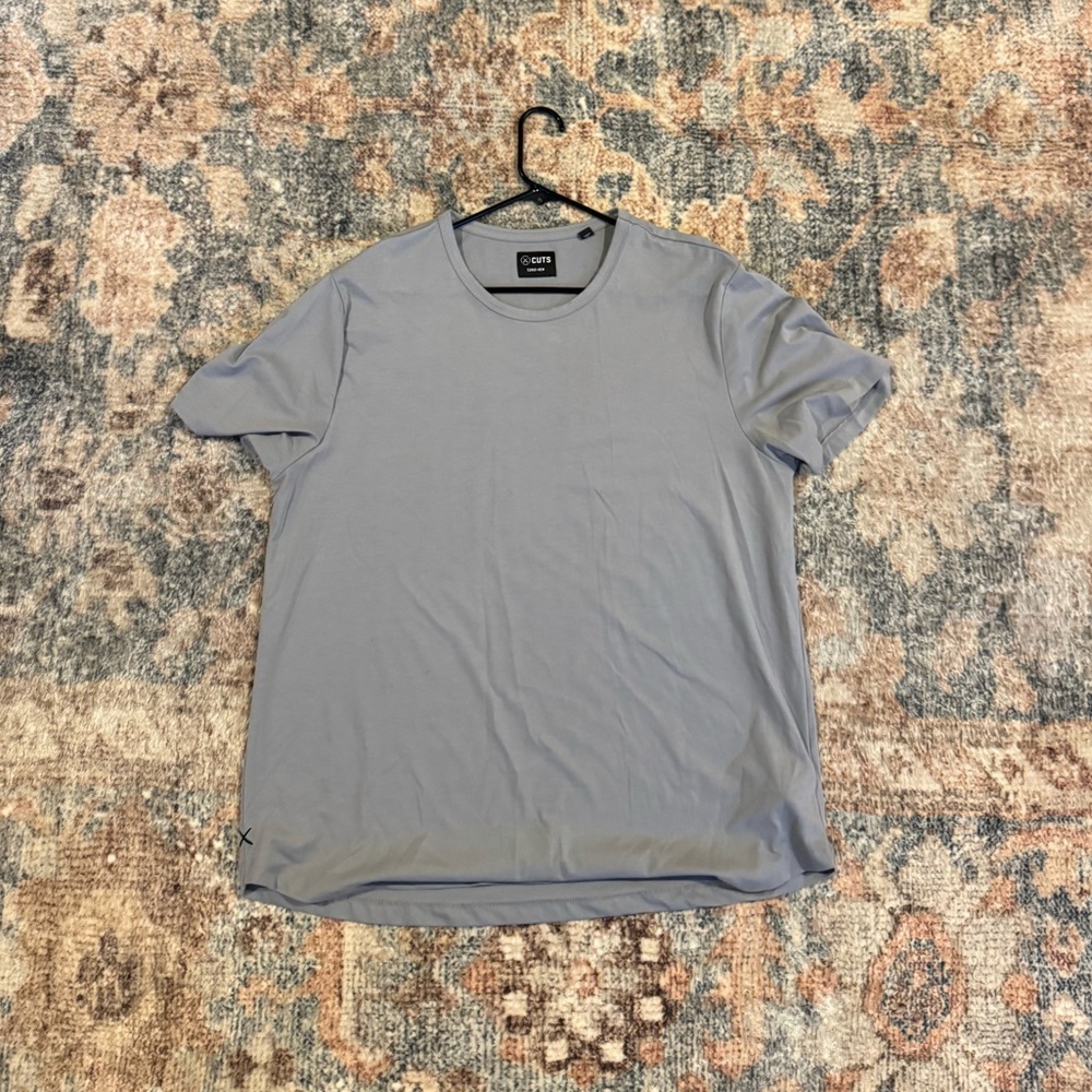 Cuts Curve Hem T-Shirt